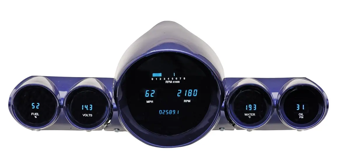 Dakota Digital Vfd3-59C-Imp-Z Vacuum/Boost Gauge With Vfd Display 1