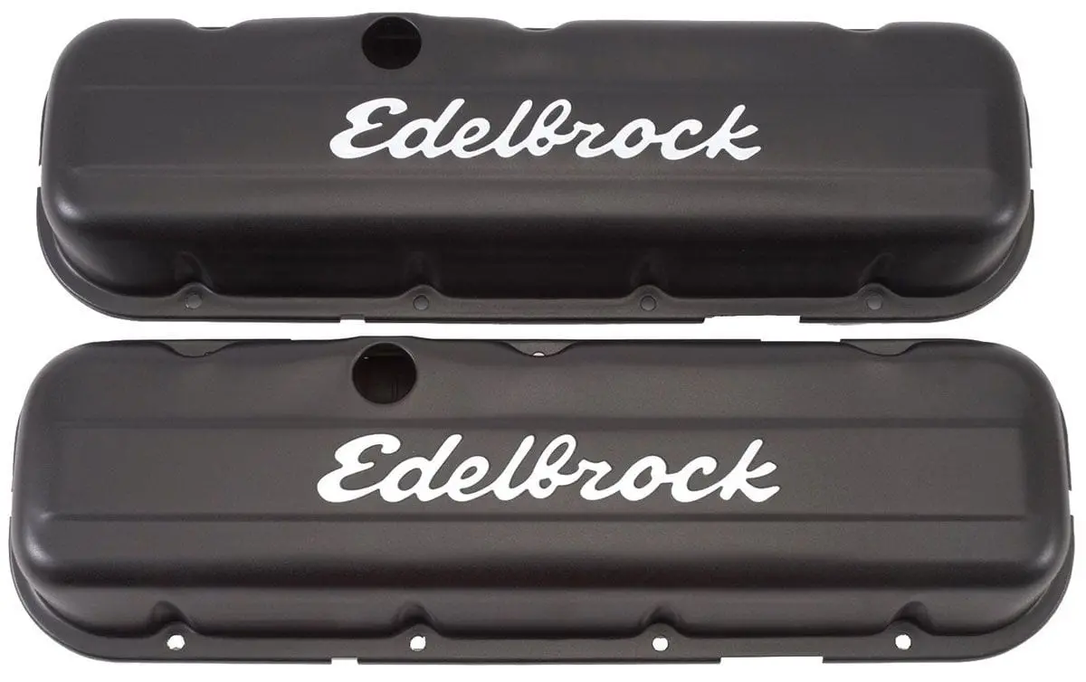 Edelbrock Ed4483 Signature Series Black Valve Covers 1